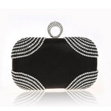 Diamonds Inlay Evening Clutch Bags Women Diamod Ring Handbags