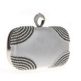 Diamonds Inlay Evening Clutch Bags Women Diamod Ring Handbags