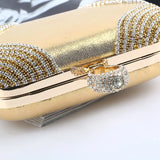 Diamonds Inlay Evening Clutch Bags Women Diamod Ring Handbags