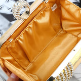 Diamonds Inlay Evening Clutch Bags Women Diamod Ring Handbags