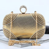 Diamonds Inlay Evening Clutch Bags Women Diamod Ring Handbags