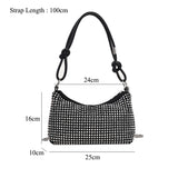 Diamonds Ladies Chains Shoulder Armpit Purses Women Hand Bags