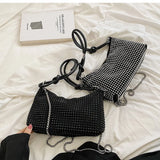 Diamonds Ladies Chains Shoulder Armpit Purses Women Hand Bags