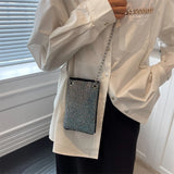 Bling Rhinestone Evening Party Clutch with Chain Strap