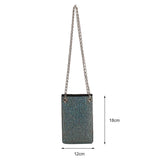 Bling Rhinestone Evening Party Clutch with Chain Strap