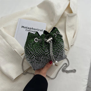Diamonds Purses Mini Crossbody Bucket Shoulder Bag