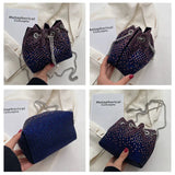 Diamonds Purses Mini Crossbody Bucket Shoulder Bag