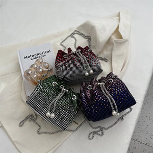 Diamonds Purses Mini Crossbody Bucket Shoulder Bag