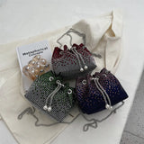 Diamonds Purses Mini Crossbody Bucket Shoulder Bag