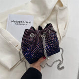 Diamonds Purses Mini Crossbody Bucket Shoulder Bag