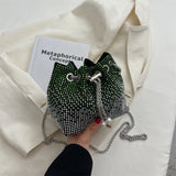 Diamonds Purses Mini Crossbody Bucket Shoulder Bag