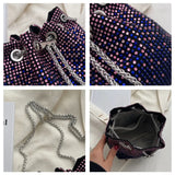 Diamonds Purses Mini Crossbody Bucket Shoulder Bag