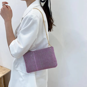 Bling Crossbody Bag Rhinestone Small Clutch Handbag