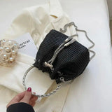 Diamonds Tassel Evening Clutch Bag Rhinestone Shoulder Bag Crystal Bucket Bags