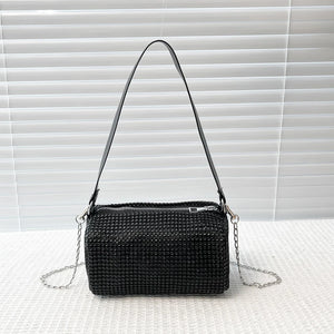 Diamonds Crossbody Shoulder Bag Chain Zipper Purse