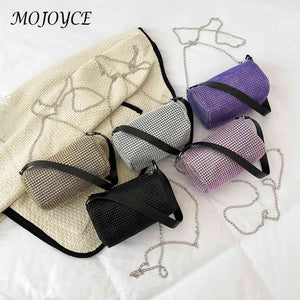 Diamonds Crossbody Shoulder Bag Chain Zipper Purse