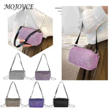Diamonds Crossbody Shoulder Bag Chain Zipper Purse