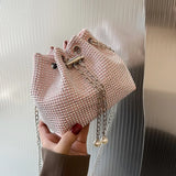 Diamonds Women Bucket Bag Chain Crossbody Messenger Satchels Bag