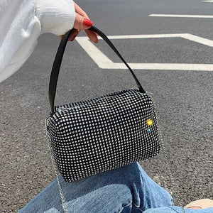 Diamonds Pattern Shoulder Bags for Women High Summer Famous Female Handbags