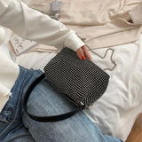 Diamonds Pattern Shoulder Bags for Women High Summer Famous Female Handbags