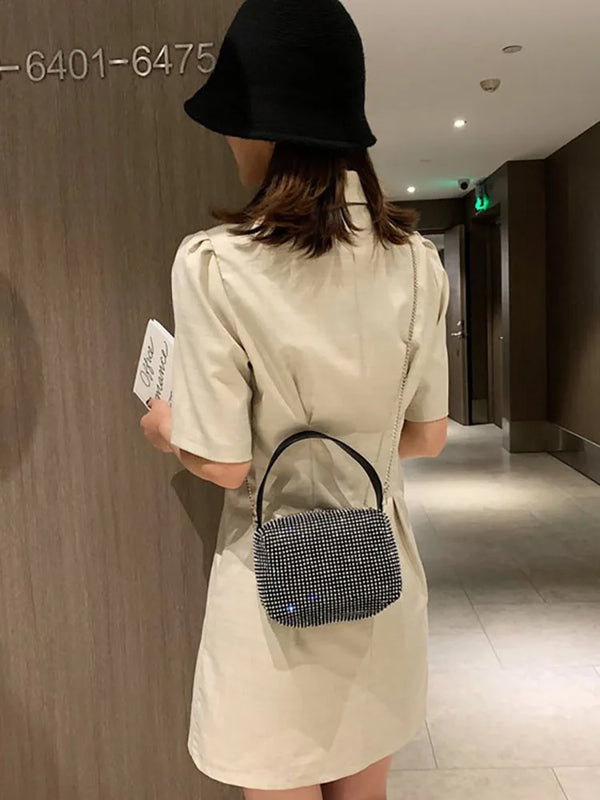 Diamonds Pattern Shoulder Bags for Women High Summer Famous Female Handbags