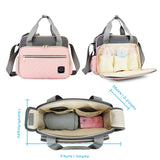 Pink Gray Mummy Maternity Nappy Diaper Bag