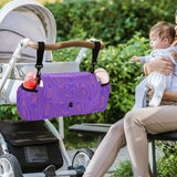 Stroller Organizer Stripe Nappy Bag with Basket Hook