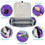 Stroller Organizer Stripe Nappy Bag with Basket Hook
