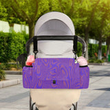 Stroller Organizer Stripe Nappy Bag with Basket Hook