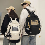 Solid Teenage Girls College Schoolbag Women Backpack Student Large Capacity