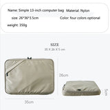 Nylon 13 inch Laptop Liner Bag A4 File Travel Organizer