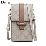 Plaid Print Messenger Bags Small Crossbody PU Leather Shoulder Bag