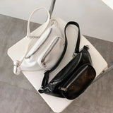 Women's Spring Waist Shoulder Bags Phone Pouch Soild Leather Be