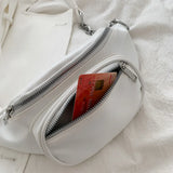 Women's Spring Waist Shoulder Bags Phone Pouch Soild Leather Be