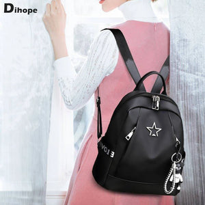 Women's PU Leather Travel Backpack Soft Rucksack Multifunctional Shoulder Bag