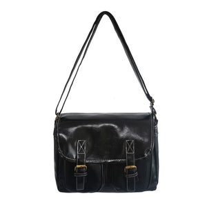 Oil Wax Leather Women Messenger Bag