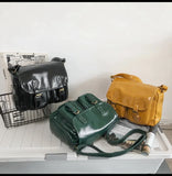Oil Wax Leather Women Messenger Bag