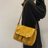 Oil Wax Leather Women Messenger Bag