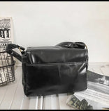 Oil Wax Leather Women Messenger Bag
