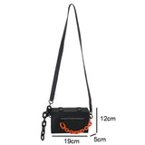 Hip-Hop Style Chain Crossbody Bag for Women Square Shoulder Handbag