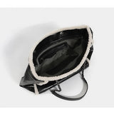 Winter Large Capacity Tote Bag Chain PU Leather Women Bags