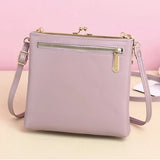 Crocodile Pattern Women Crossbody Bag Mini Shoulder Bag Double Layer Lady Purse