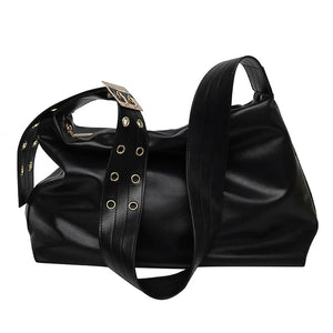 Vintage Bucket Bag Women Shoulder Bag Large Capacity PU Leather Crossbody Bag