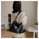 Vintage Bucket Bag Women Shoulder Bag Large Capacity PU Leather Crossbody Bag