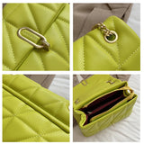 Quilted Women Shoulder Bag Chain Crossbody Bags PU Leather Handbags