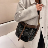 Soft PU Leather Shoulder Bag For Women Bag Diamond Lattice Messenger Bag