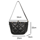 Soft PU Leather Shoulder Bag For Women Bag Diamond Lattice Messenger Bag