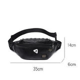 Vintage Women Waist Bags Unisex Fanny Pack Skull Rivet Waist Pack