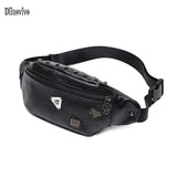 Vintage Women Waist Bags Unisex Fanny Pack Skull Rivet Waist Pack