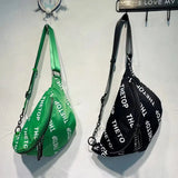 Waterproof Nylon Women Crossbody Bag Letter Print Female Chest Bags